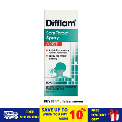 Difflam Forte Anti-Inflammatary SORE THROAT Mouth Ulcers SPRAY 15ml