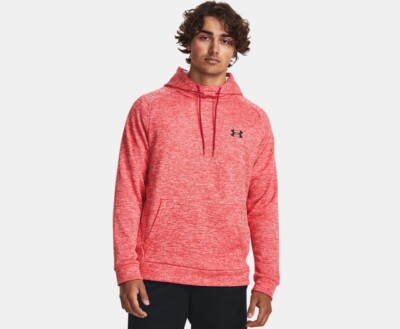 Under Armour Mens Fleece Twist Hoodie Red Medium Brand New