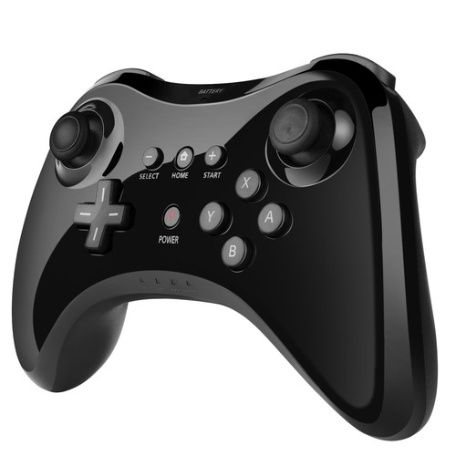 Neu Wireless Bluetooth Pro Controller Gamepad Joystick Schwarz für Nintendo Wii U