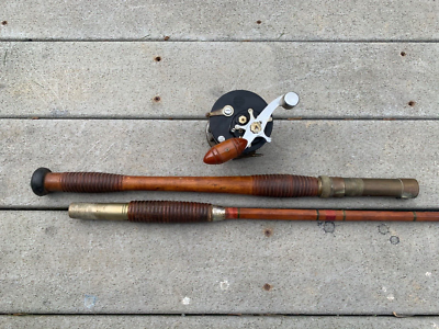 Antique Bamboo fishing rod & Penn Coronado fishing reel (21261) | eBay