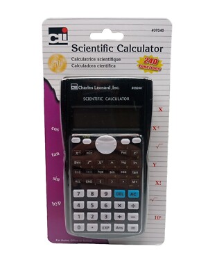 Charles Leonard Scientific Calculator, 12 Digit, 240 Functions CHL39240 .