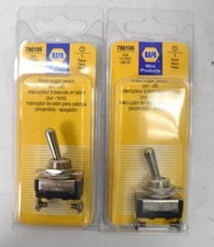 Lot of 2 Napa Wire Products Brass Toggle Switches On-Off Interrupter 786106 15A