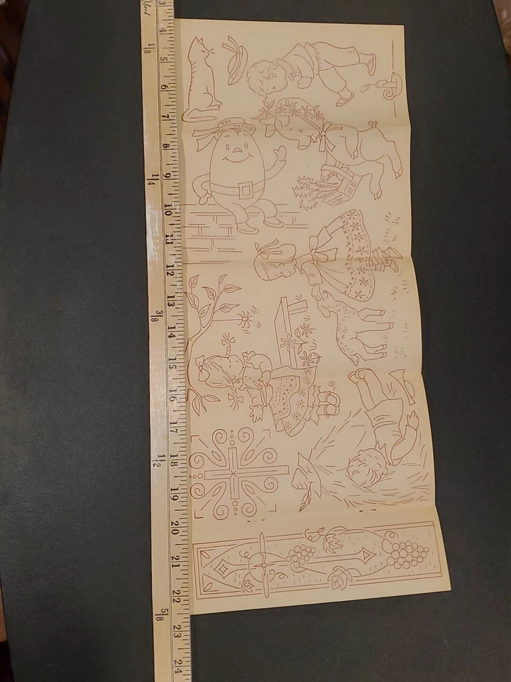 Vintage Nursery Rhymes Transfer Patterns MCM Workbasket Humpty Dumpty Bo Peep - Image 4 of 4