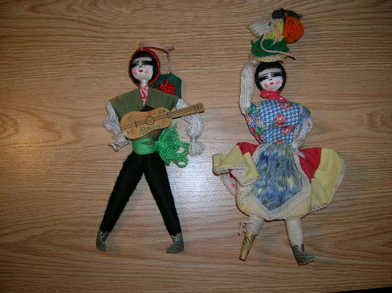 Vintage Antique Handmade Yarn & Felt Dolls Sintra Portugal