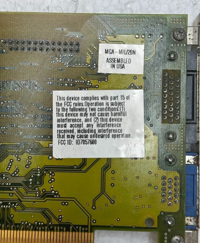 Matrox Millenium MGA-MIL/2BN 2mb Wram PCI Video Graphics Card - Picture 3 of 5