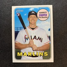 2018 Topps Heritage High Number #563 Garrett Cooper Miami Marlins Rookie Card. rookie card picture