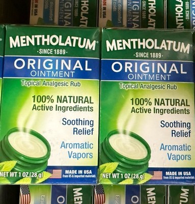 2 Mentholatum ORIGINAL Topical Analgesic Rub 1oz Each OINTMENT Aromatic Vapors