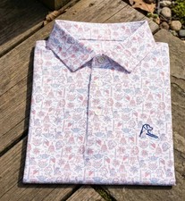    Rhoback American Icon USA Flag Golf Shirt Pro-Level Golf Shirt Bacon Collar