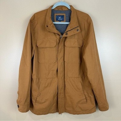 George Tan Brown Utility Field Chore Jacket Large Minimalist Neutral