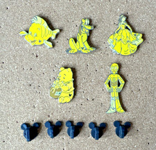 Disney Pins DLR 2025-Hidden Mickey Wave B Yellow Set  - Set of 5