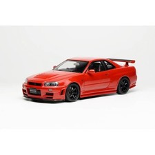 Motorhelix 1/18 Nissan Skyline Gt-R R34 Customized Version Active Red Minicar M8