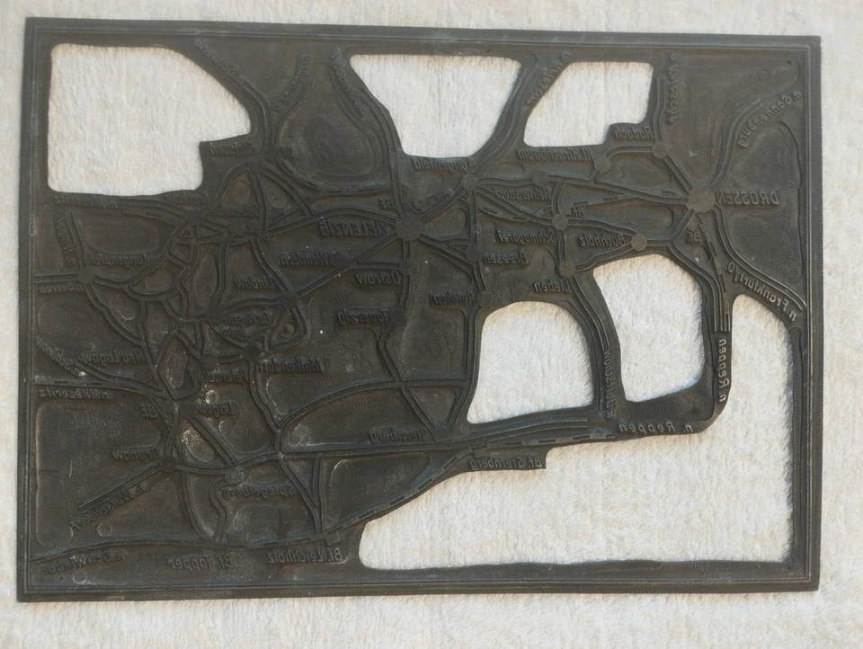 Deutsche Reichsbahn Druckplatte-DrossenZielenzig ,Mark Brandenburg Fahrplan