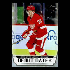 Lucas Raymond #DD-8 2022 Upper Deck Debut Dates Detroit Red Wings Hockey Card NM