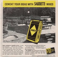 1980 Vintage Print Ad Sakrete Mixes Cement Your Ideas With Patio Project