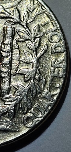 1974 Washington Quarter, No Mint Mark, Die Defect Errors, Reverse-Letters On Rim - Picture 10 of 24
