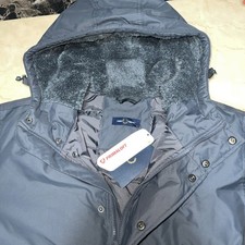 Fred Perry PRIMALOFT Padded Full Zip Puffer Parka Jacket Slate Grey Medium BNWT 