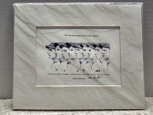 New York Yankees MLB 1937 WS Print Artist Craig Beman #'d & Signed - Picture 2 of 3