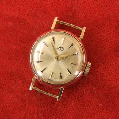 Vintage 9ct Hallmarked Gold Tudor Royal Damen Armbanduhr in Original Tudor Box