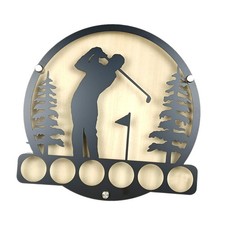 Golf Playing Silhouette Ball Display Rack Golf Ball Holder Stylish Ornament 12