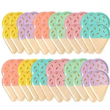 48 Pcs Ice Cream Party Plates 10'' Disposable Paper Plates Cute Sundae Party ...