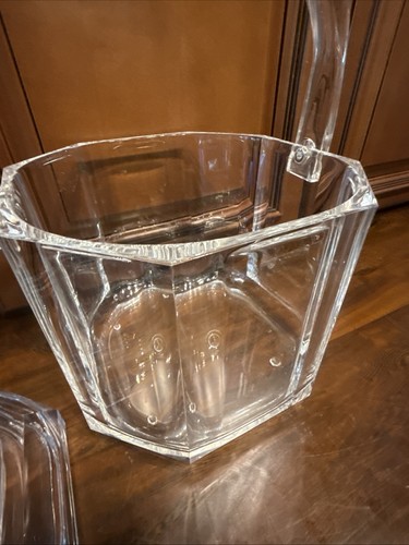 Vinatge Clear Lucite Octagon Ice bucket - Picture 6 of 13