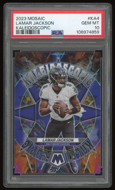 Lemar Jackson 2023 Panini Mosaic Kaleidoscopic Prizm #KA-4 PSA 10 GEM MINT