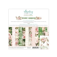 PEONY GARDEN 6x6 Paper Pad Mintay Papers 24 Sheets + BONUS Motifs