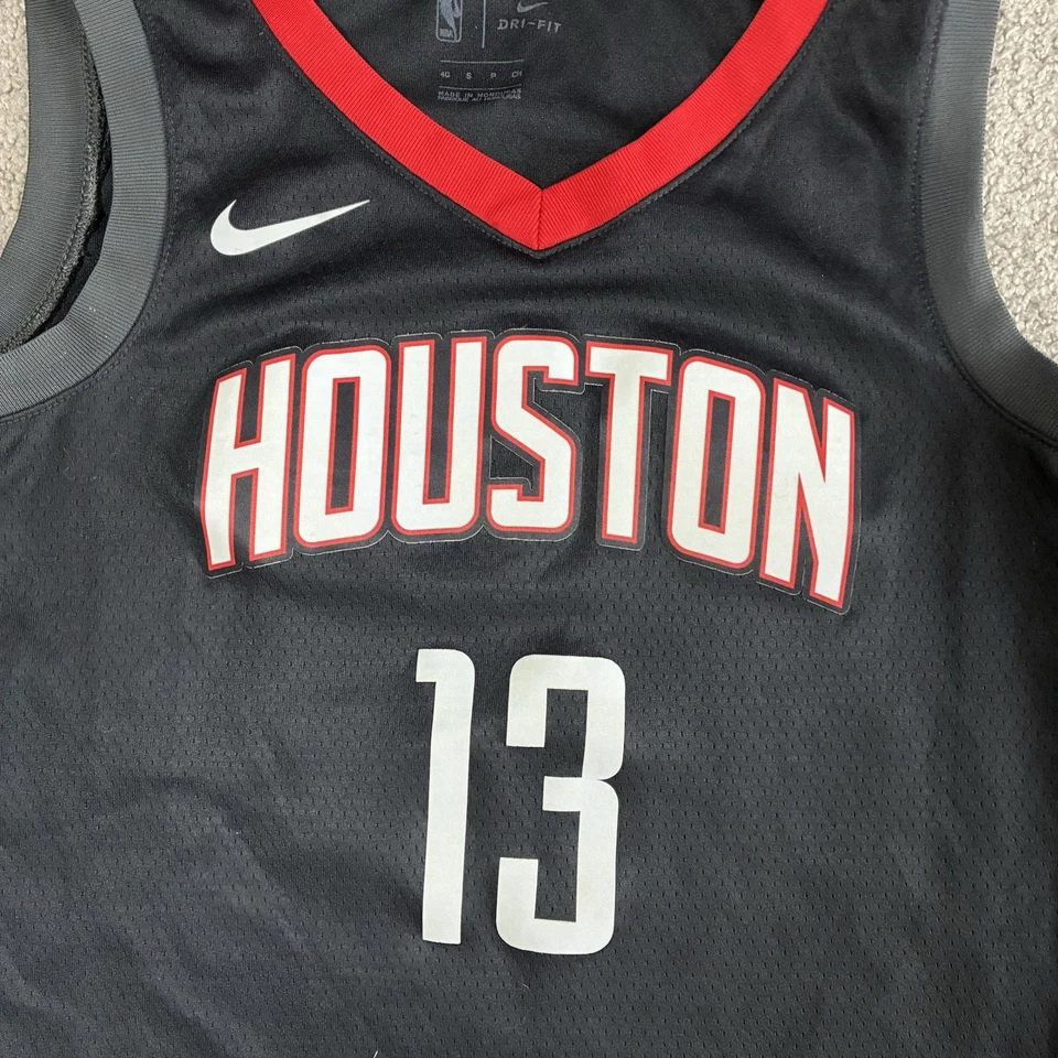 Camiseta deportiva Nike Houston Rockets para hombre pequeña 40 negra Swingman James Harden #13 DriFit Foto 3 de 4