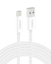 Belkin 9.9ft USB-A to USB-C Braided Charging Cable B0F63ZKJWG - White