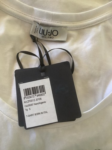 Camiseta Top Milano Lui.jo Mujer Talla Pequeña Manga Corta Algodón Nueva - Imagen 10 de 11