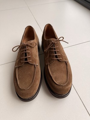 Berwick 1707 Snuff Suede Apron Toe Derby Shoe