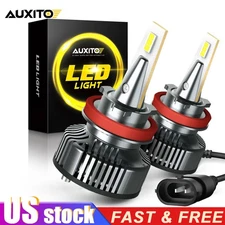 Pair H11 H8 H9 LED Headlight Kit Bulbs 40000LM 6500K High Low Beam Noiseless NEW