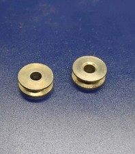 Gilbert Erector Set Part AQ Nickel Plated Brass Sheave Pulley Lot of 2