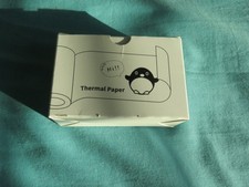 3 Rolls 3.5x50mm Self-Adhesive Thermal Paper Sticker Black on White New