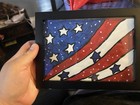 Black Wood 4x6 Photo Frame American Flag Patriotic Matte Clear Glass — photo 1