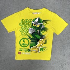 Lego Ninjago Master Of Spinjitzu T Shirt Youth Sz XS 4/5 Yellow Lloyd Ninja 2013