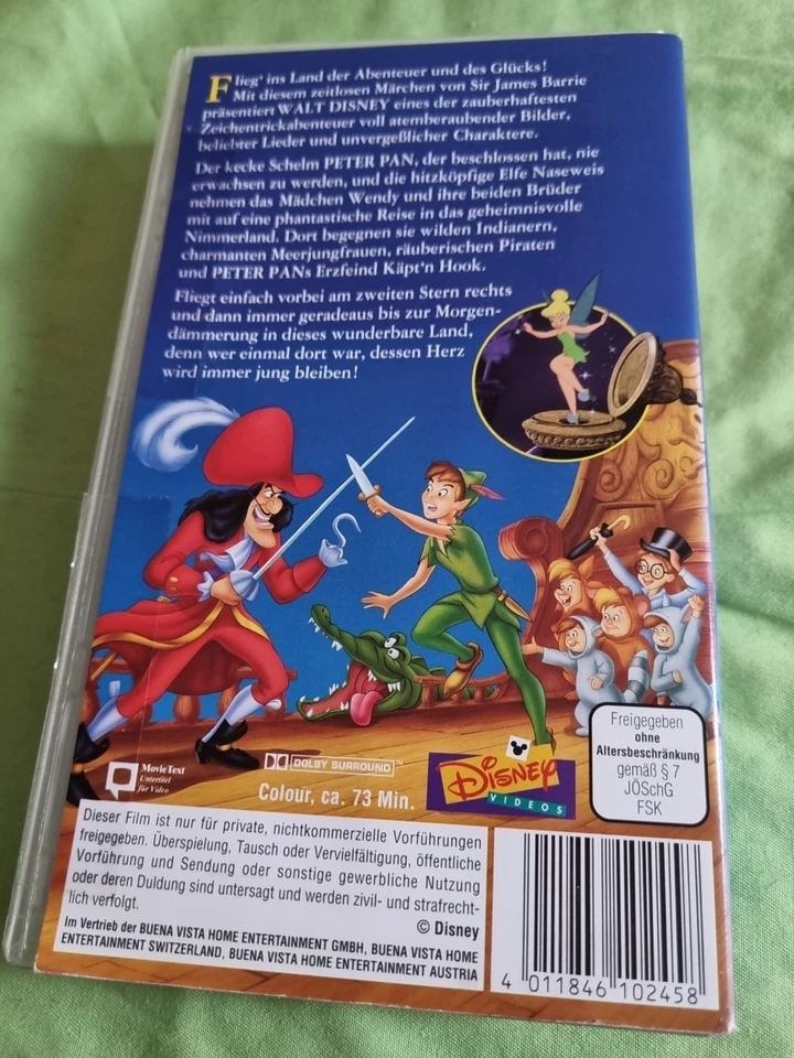 Peter Pan Walt Disneys VHS - Bild 3 von 3