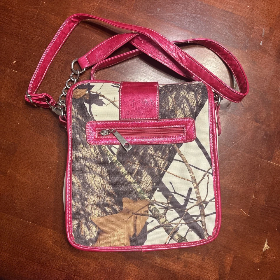 Bolso de mano cruzado camuflaje roble musgo patrón camuflaje estrás Foto 4 de 4