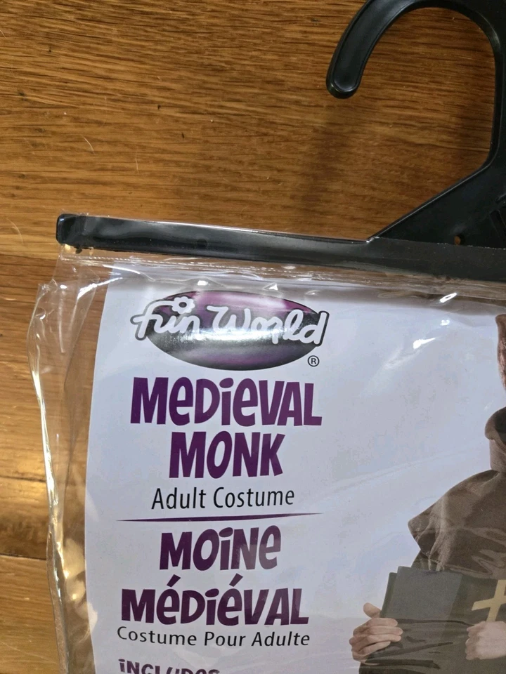 Disfraz de monje medieval de feria renacentista para adulto Foto 2 de 4