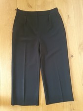 M and S Collection straight 7/8 trousers size 12 S in black
