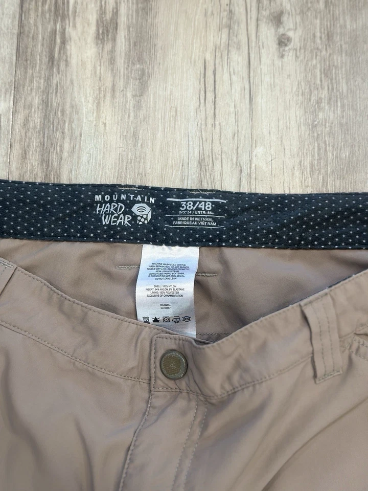 Calça de caminhada leve cáqui masculina tamanho 38 Mountain Hardwear Ramesa - Imagem 4 de 4