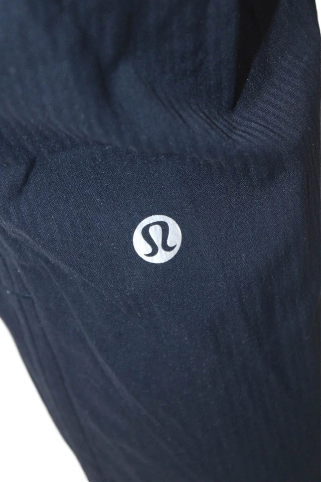Pantalones ajustados de tiro alto a rayas azul marino talla 4 Lululemon para mujer Foto 4 de 4