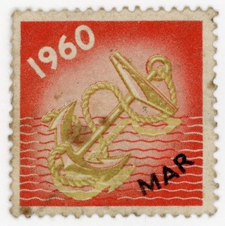 (I.B) Cinderella Collection : Royal Navy Cigarette Ration Stamp (March 1960)