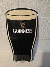 Pint Of Guinness Tin Sign 17" X 9" Uswd Good Condition