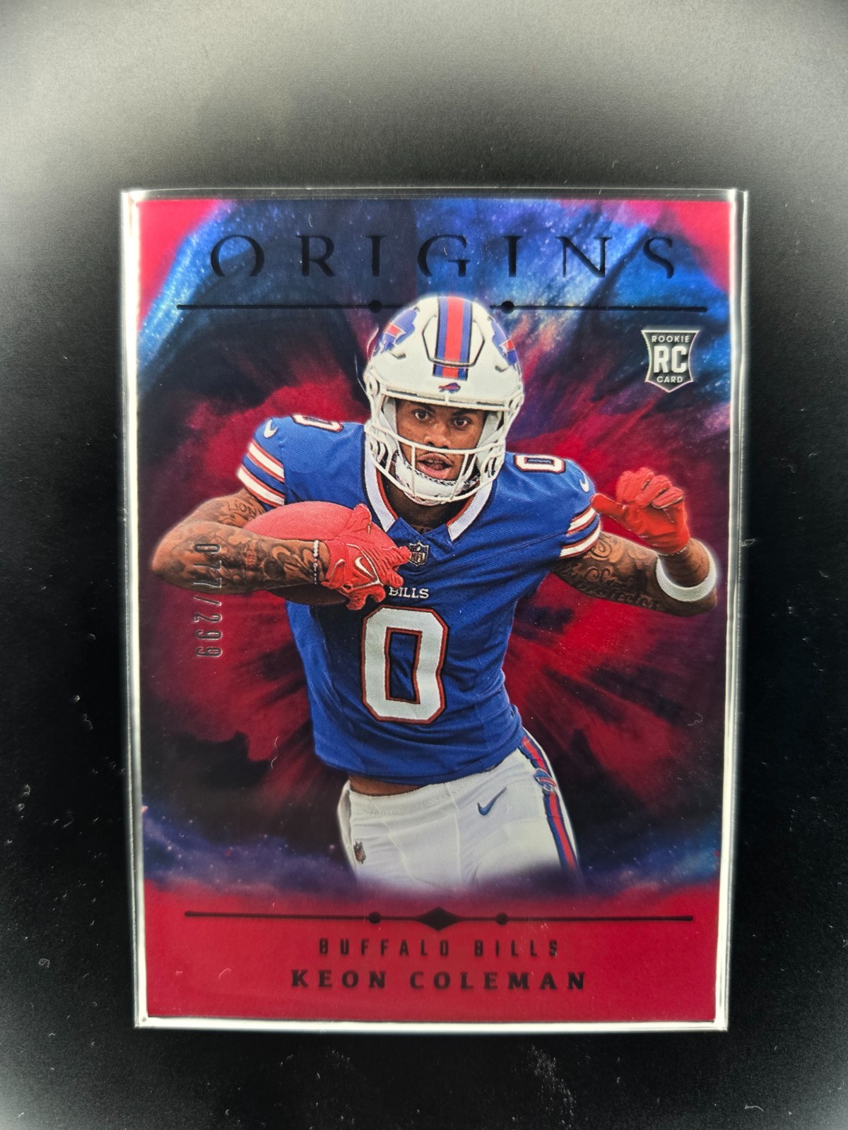 2024 Panini Origins - Rookies Holo Red #129 Keon Coleman /299 (RC)