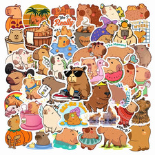 10/30/50PCS Cute Capybara PVC Sticker Aesthetic Decoration Scrapbooking Sketchbo