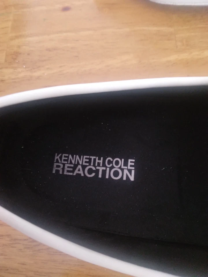 Zapatos mocasines de cuero blancos Kenneth Cole para hombre talla 11 Foto 2 de 4