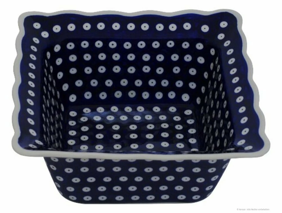 Bunzlauer Keramik Schüssel / Schale viereckig 24x24x10.5 cm , V = 2.0 L Dekor42 - Bild 2 von 3