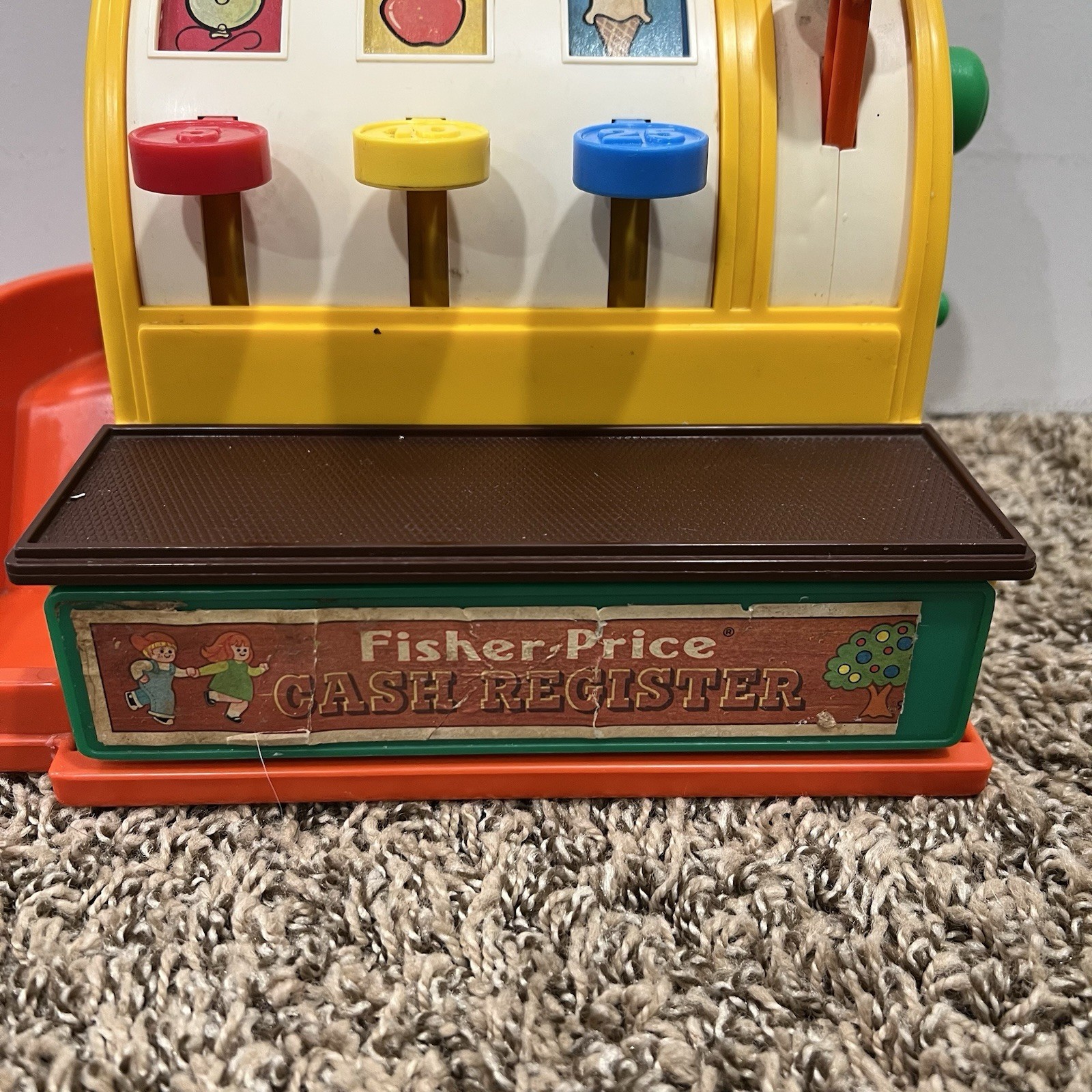 как выглядит Vintage 1974 Fisher Price Cash Register NO COINS фото