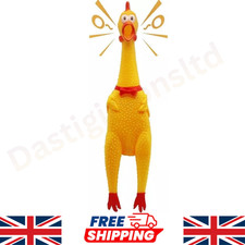 Squeeze Shrilling Screaming Rubber Chicken Pet Dog Bite Toy Squeaker Chew Funny